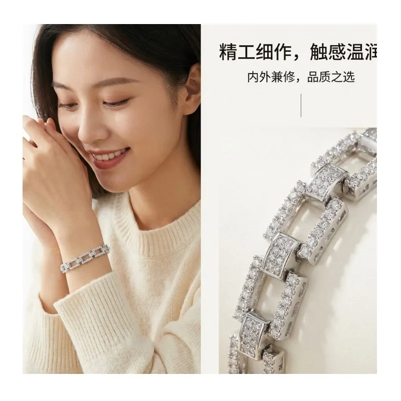 Popular Zircon Bracelet Hip-hop Square Chain Simple Versatile Full Diamond Personalized Jewelry
Popular Zircon Bracelet Hip-hop Square Chain Simple Versatile Full Diamond Personalized Jewelry