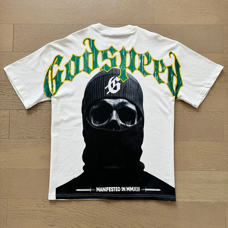 Retro Street Rose Pattern GOD SPEED Short Sleeve White Top Tee Unisex Daily Casual Trendy Godspeed T-shirt Clothing Real Photo
Retro Street Rose Pattern GOD SPEED Short Sleeve White Top Tee Unisex Daily Casual Trendy Godspeed T-shirt Clothing Real Photo