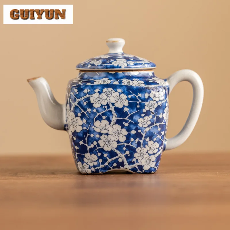 150ml High End Ru Kiln Porcelain Teapot Boutique Ice Plum Blue And White Square Pot Tea Brewing Kettle Tea Ceremony Ornaments
150ml High End Ru Kiln Porcelain Teapot Boutique Ice Plum Blue And White Square Pot Tea Brewing Kettle Tea Ceremony Ornaments
