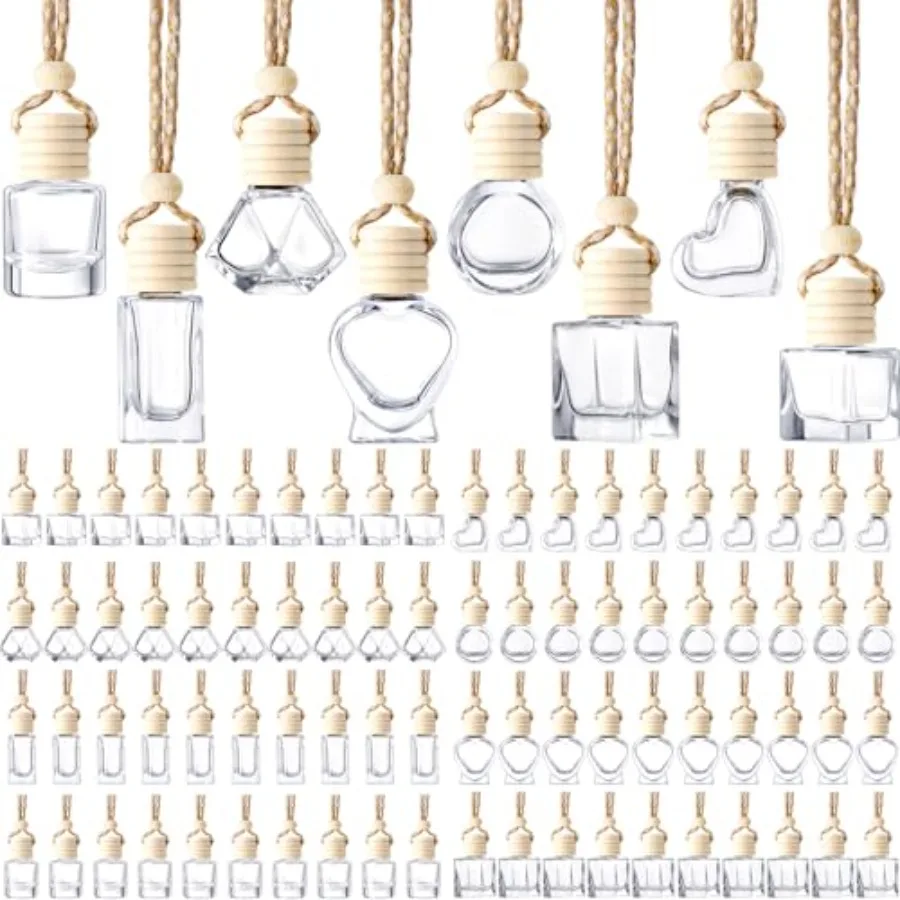 Pcs Hanging Car Diffuser Bottles Bulk, 8 Styles Empty Glass Air Freshener Bottles with Wooden Cap for Perfume Essential Oils Fr
Pcs Hanging Car Diffuser Bottles Bulk, 8 Styles Empty Glass Air Freshener Bottles with Wooden Cap for Perfume Essential Oils Fr
