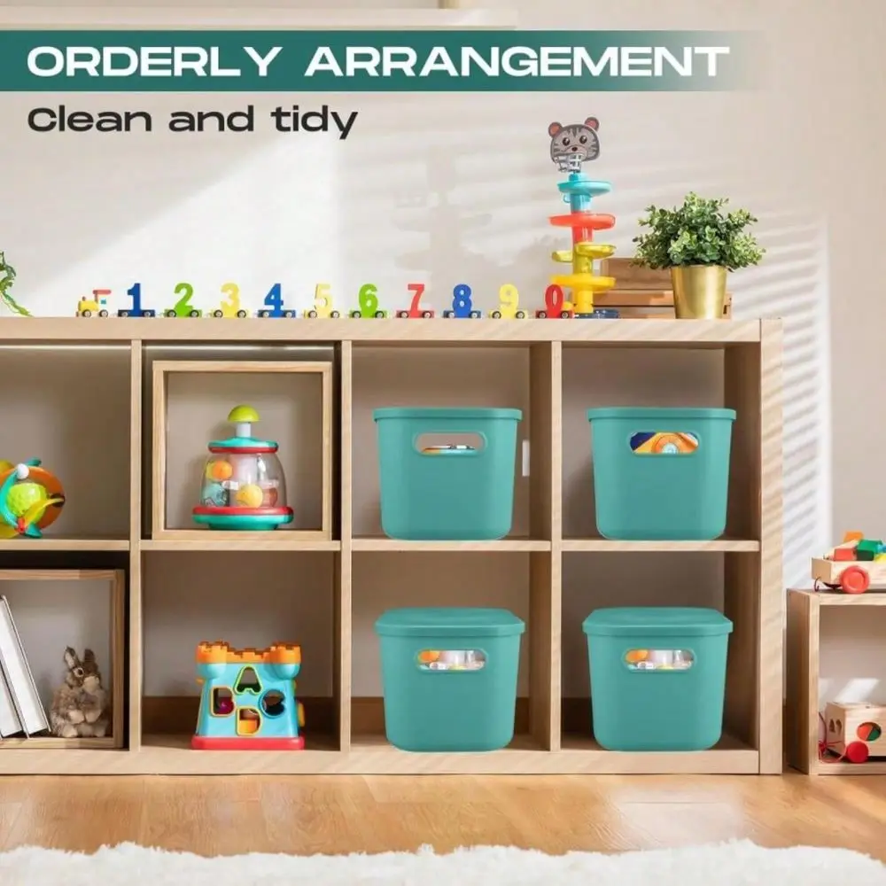 8 Pieces Colorful Storage Bins With Lid, Plastic Storage Basket Organizing Container Stackable Box With Handle For Shelves Desk
8 Pieces Colorful Storage Bins With Lid, Plastic Storage Basket Organizing Container Stackable Box With Handle For Shelves Desk