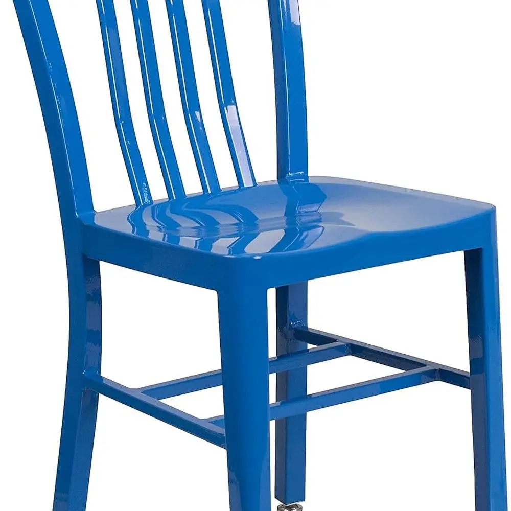 Сверхмощный синий металлический стул для внутреннего и наружного использования
Сверхмощный синий металлический стул для внутреннего и наружного использования