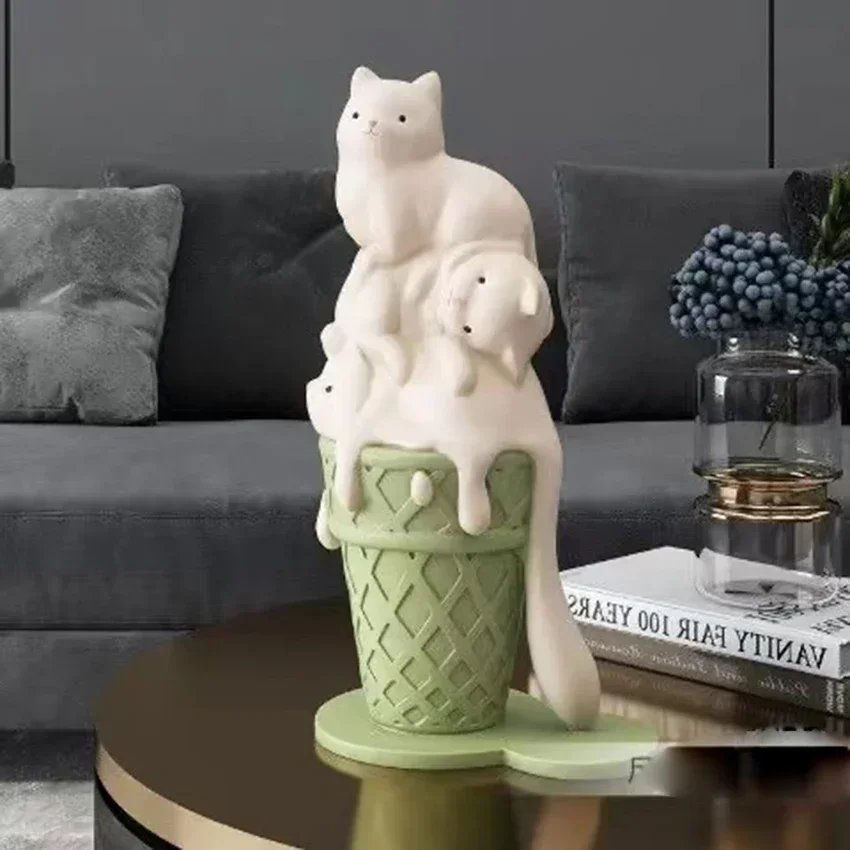 Resin Cat Statue Home Decor Sculpture Animal Figurines Nordic Home Decor Tabletop Bulls Home Decoration Accessories
Resin Cat Statue Home Decor Sculpture Animal Figurines Nordic Home Decor Tabletop Bulls Home Decoration Accessories
