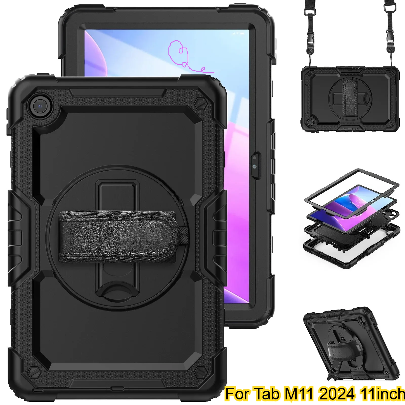 Для Lenovo Tab M11 K11 11 дюймов Xiaoxin Pad 2024 11 дюймов TB331FC TB330FU детский ПК броня подставка + плечевой ремень противоударный чехол
Для Lenovo Tab M11 K11 11 дюймов Xiaoxin Pad 2024 11 дюймов TB331FC TB330FU детский ПК броня подставка + плечевой ремень противоударный чехол