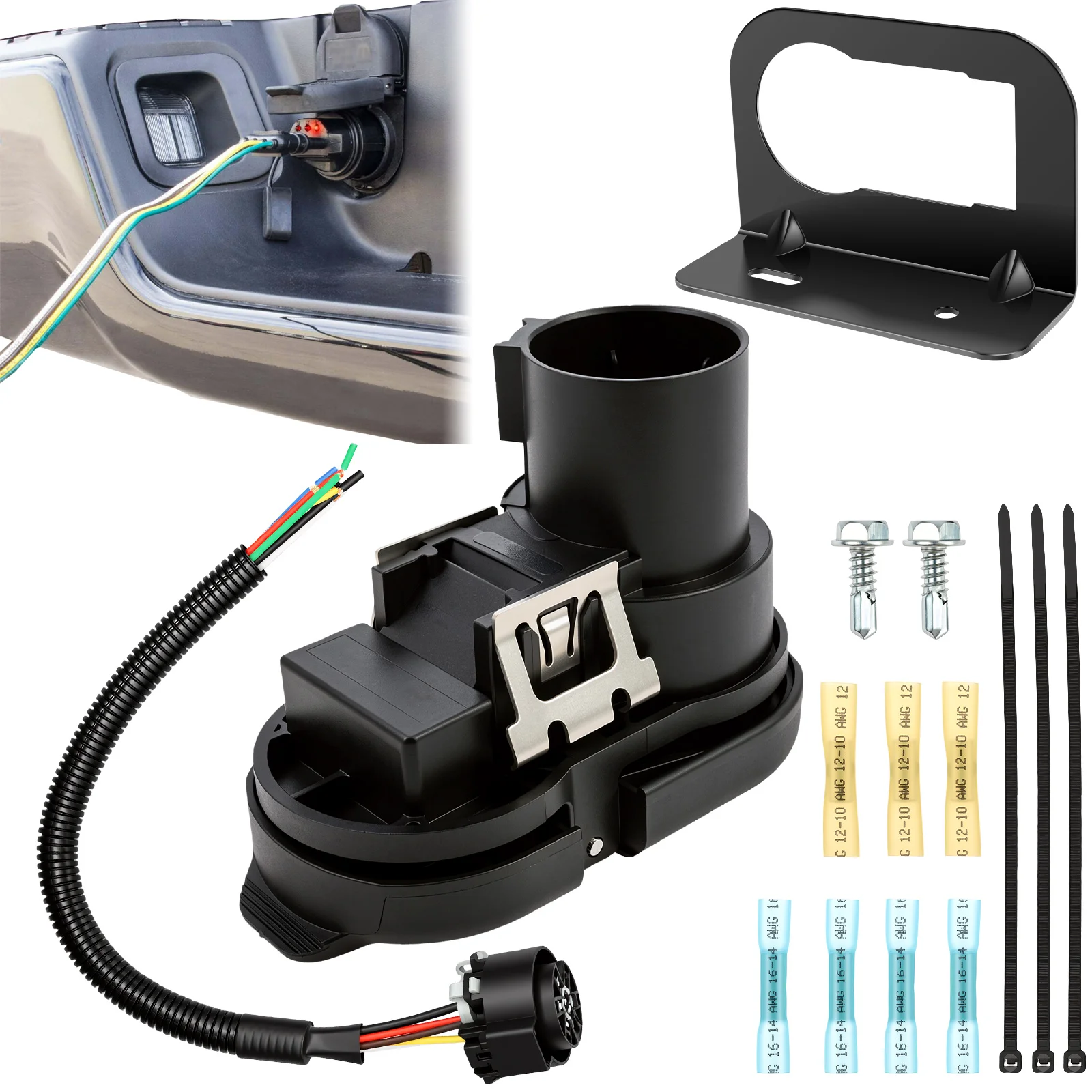 7 Way Trailer Tow Hitch Wiring Plug Receptacle Connector Harness Installation Multi Tow Pickup For Ford Chevrolet Dodge Toyota
7 Way Trailer Tow Hitch Wiring Plug Receptacle Connector Harness Installation Multi Tow Pickup For Ford Chevrolet Dodge Toyota