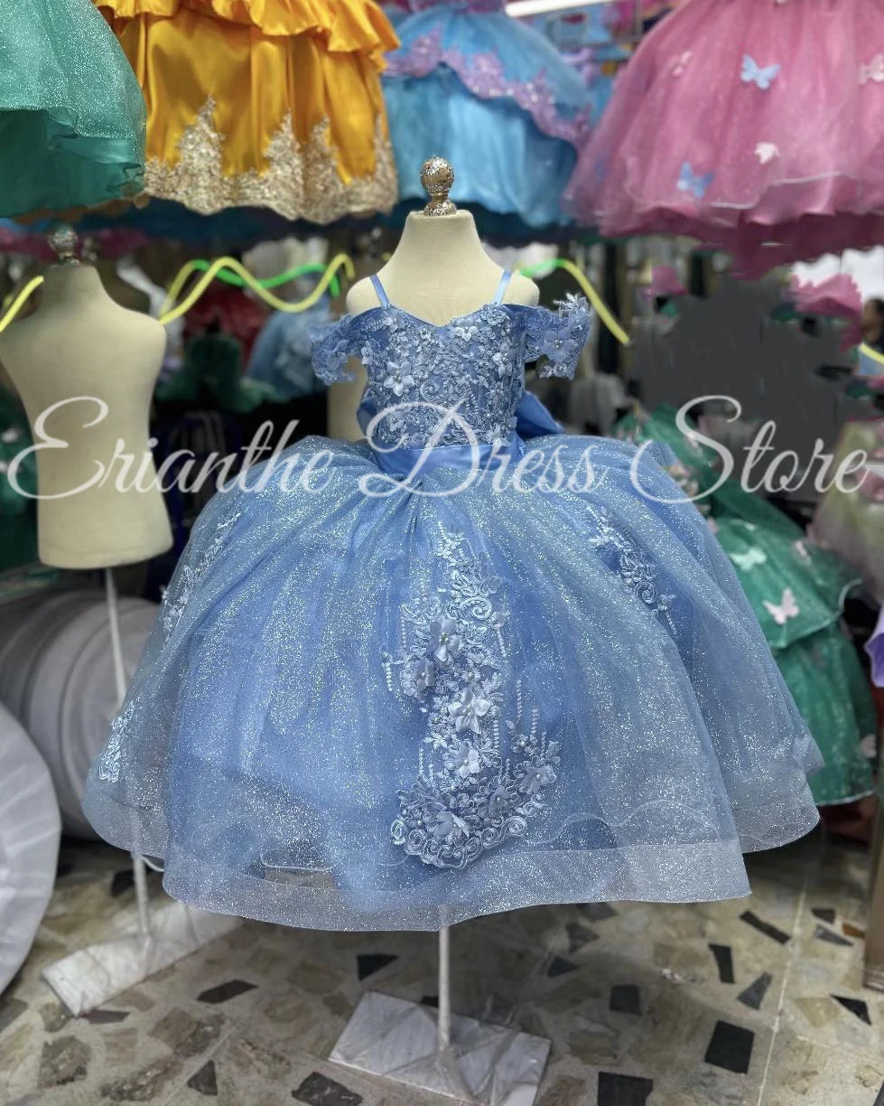 Blue Flower Girl Dress For Wedding Applique Lace Tulle Puffy Elgant Kids Birthday Party First Communion Ball Gowns Customized
Blue Flower Girl Dress For Wedding Applique Lace Tulle Puffy Elgant Kids Birthday Party First Communion Ball Gowns Customized