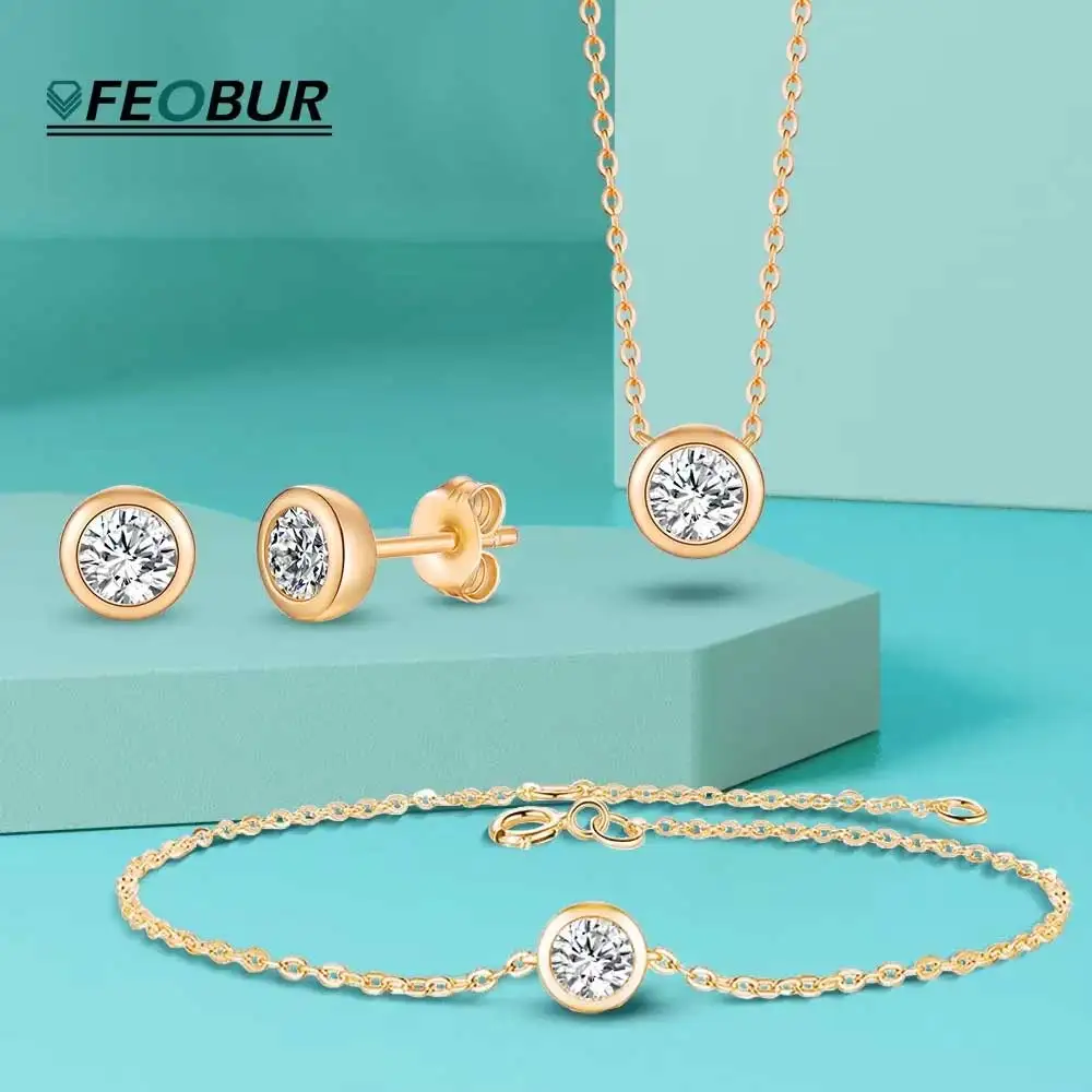 2.5ct Moissanite Pendant Necklace Earrings Jewelry Set for Women S925 Silver Plated 18K Gold Round Bubble Diamond Bracelet Gift
2.5ct Moissanite Pendant Necklace Earrings Jewelry Set for Women S925 Silver Plated 18K Gold Round Bubble Diamond Bracelet Gift