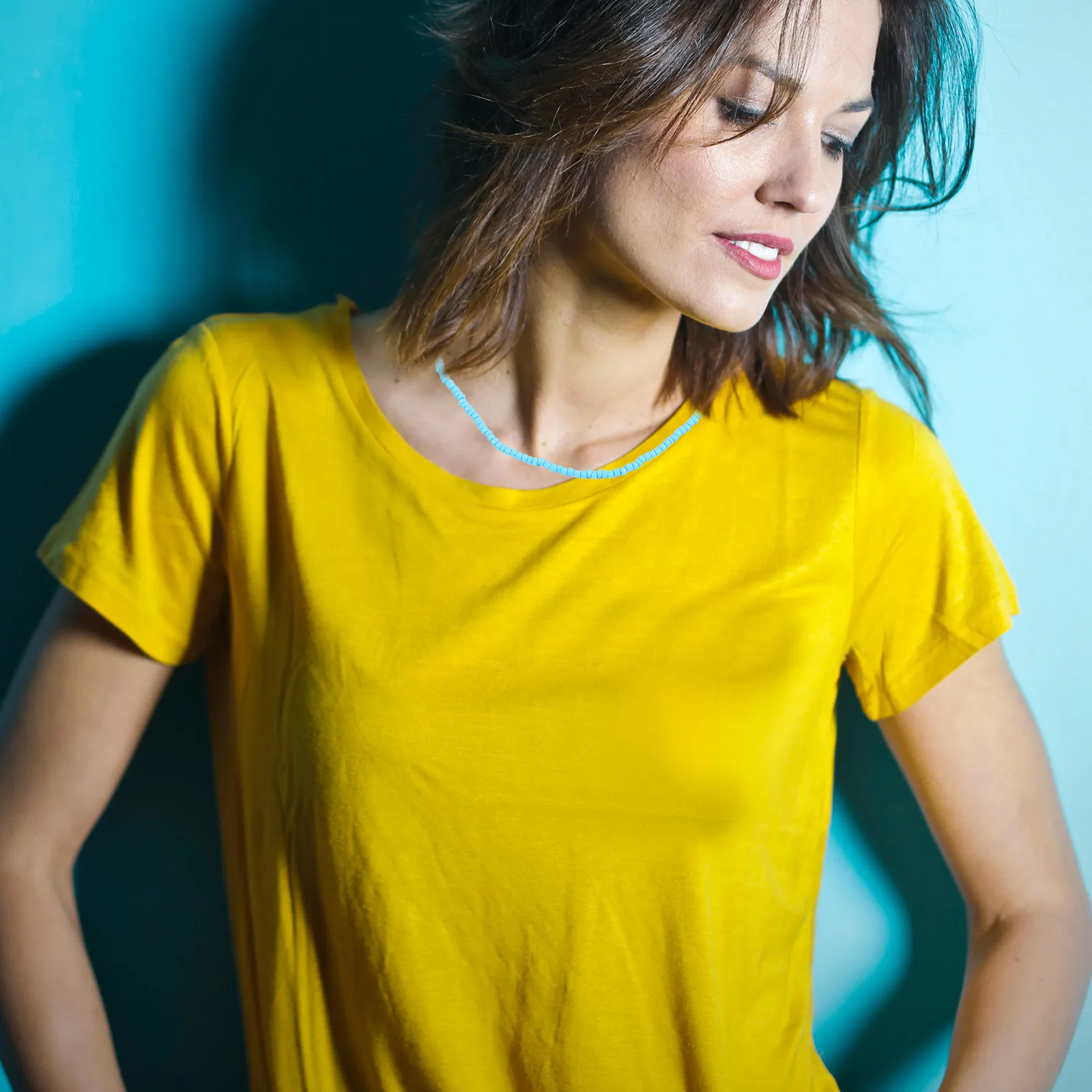 1Pcs Colorful Rice Bead Necklace Blue Exquisite Fashion Jewelry for Women Girls Ladies Perfect for Party Wedding Daily Wear
1Pcs Colorful Rice Bead Necklace Blue Exquisite Fashion Jewelry for Women Girls Ladies Perfect for Party Wedding Daily Wear