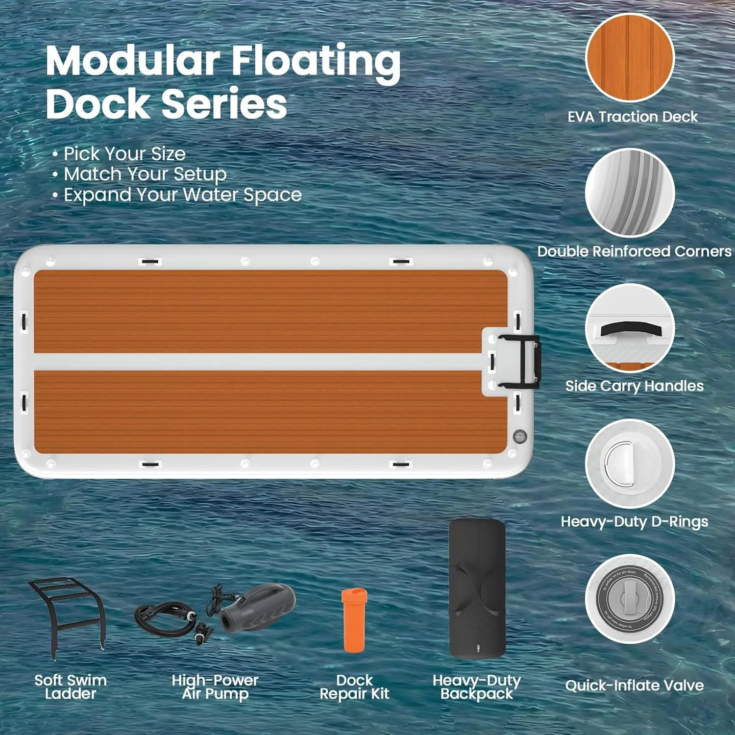 Inflatable Floating Dock Series Inflatable Dock Floating Platform Lake Floats for Adults Floating Island for Lake Mesh, Custom
Inflatable Floating Dock Series Inflatable Dock Floating Platform Lake Floats for Adults Floating Island for Lake Mesh, Custom