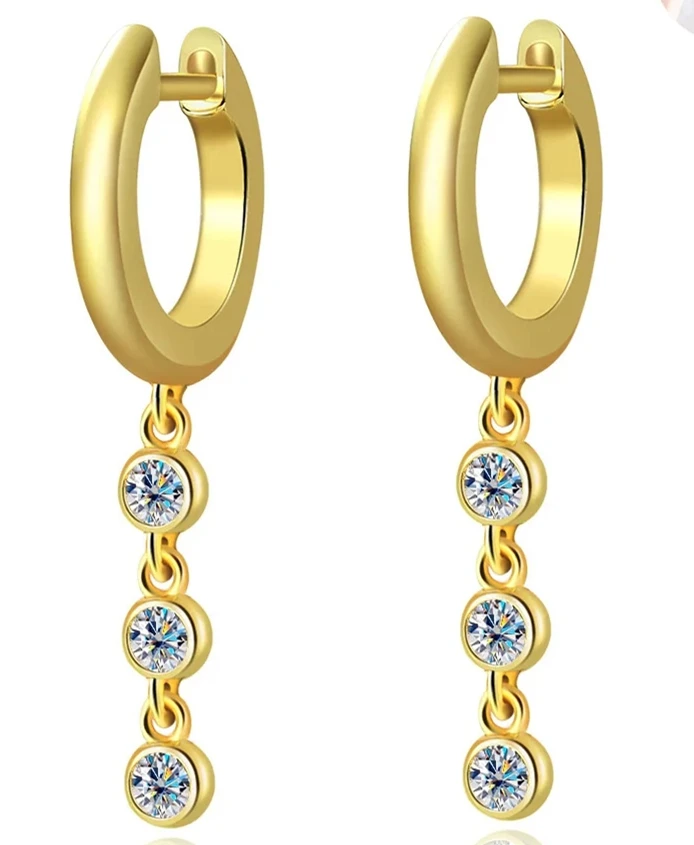 Serenity Day Real D Color 6 Stones 2.5mm Full Moissanite Bubble Tassel Earrings For Women 100% S925 Sterling Silver Fine Jewelry
Serenity Day Real D Color 6 Stones 2.5mm Full Moissanite Bubble Tassel Earrings For Women 100% S925 Sterling Silver Fine Jewelry