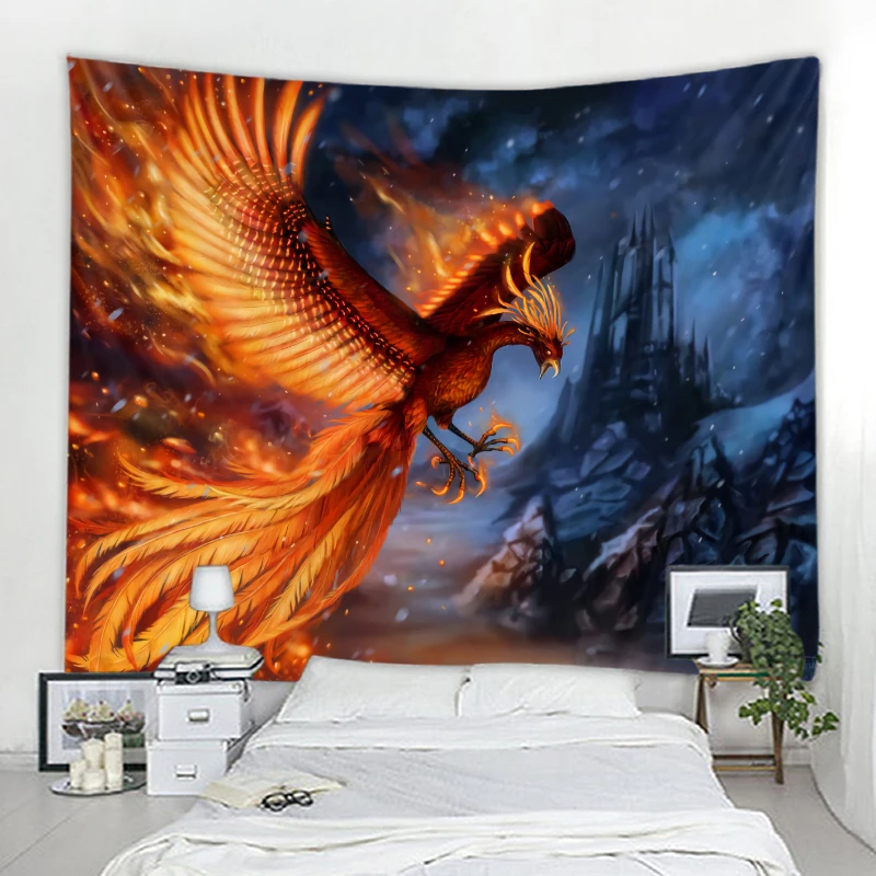 Fire Phoenix Psychedelic Decor Tapestry Mandala Boho Hippie Wall Decor Tapestry Home Background Decor Tapestry
Fire Phoenix Psychedelic Decor Tapestry Mandala Boho Hippie Wall Decor Tapestry Home Background Decor Tapestry