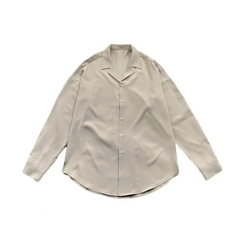 Men Button-down Shirt Men's Loose Fit V Neck Business Shirt with Long Sleeves Solid Color Formal Office Top for Spring
Men Button-down Shirt Men's Loose Fit V Neck Business Shirt with Long Sleeves Solid Color Formal Office Top for Spring