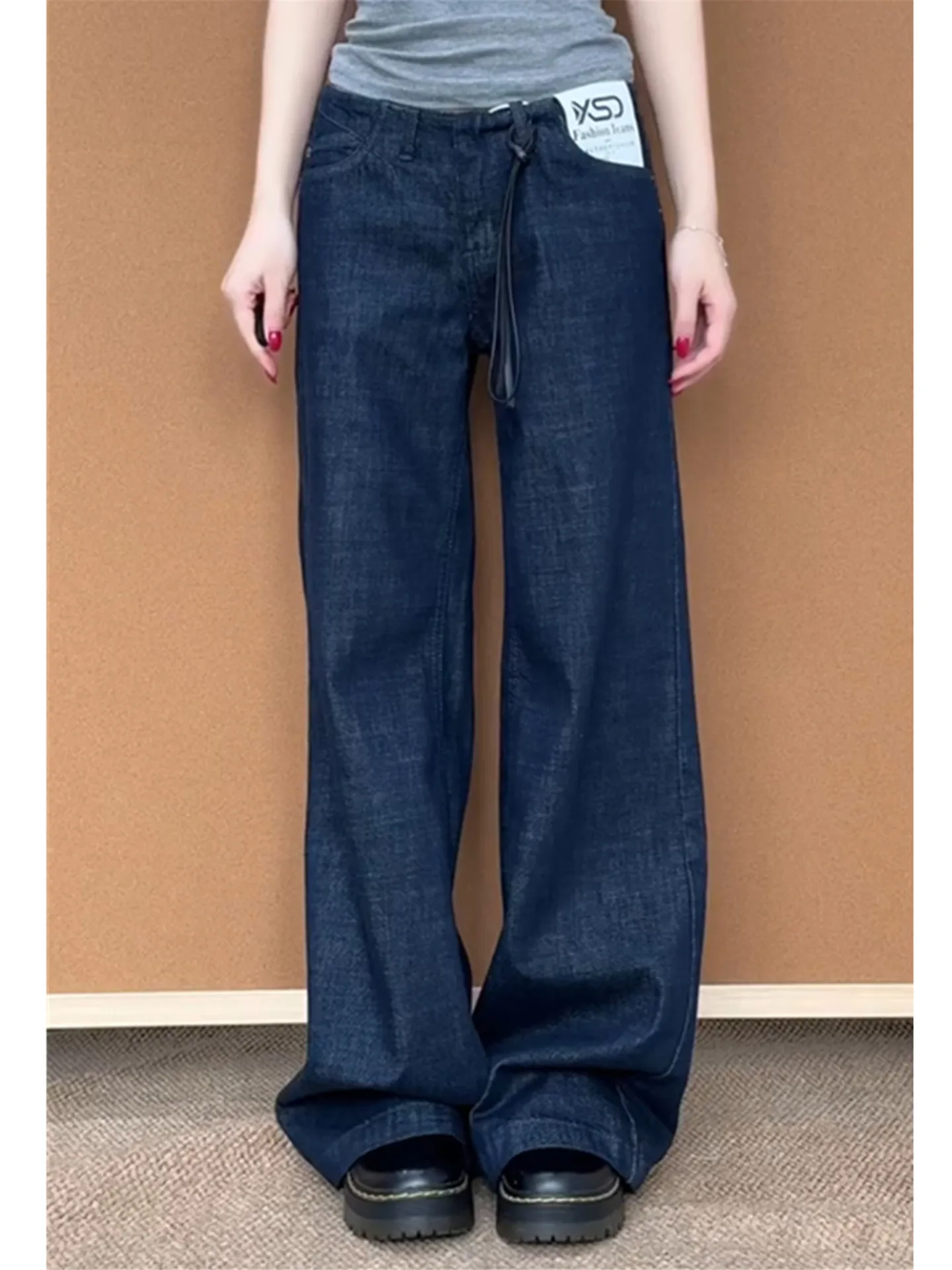 Retro American Low Waist Bell Bottom Jeans Women Summer Loose Slimming Design Long Dragging Pants Casual Cotton Denim Skinnies
Retro American Low Waist Bell Bottom Jeans Women Summer Loose Slimming Design Long Dragging Pants Casual Cotton Denim Skinnies