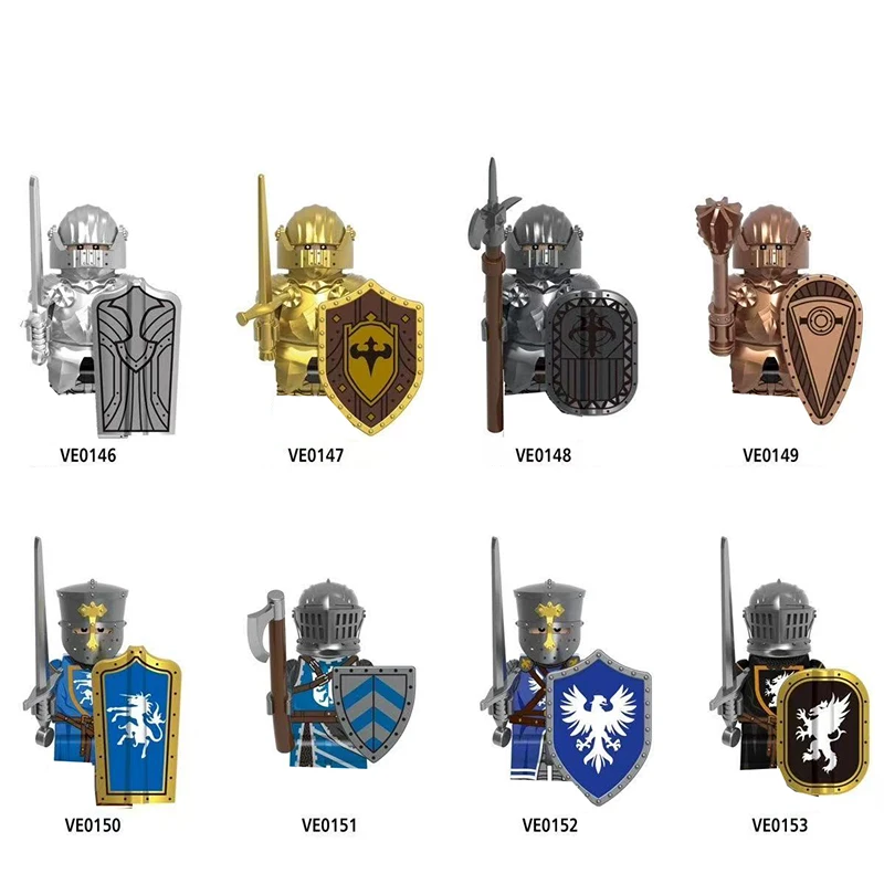 Medieval Gothic Soldiers Crusaders Black Hawk Knight Building Blocks Assemble Heavy Armored Building Toys
Medieval Gothic Soldiers Crusaders Black Hawk Knight Building Blocks Assemble Heavy Armored Building Toys