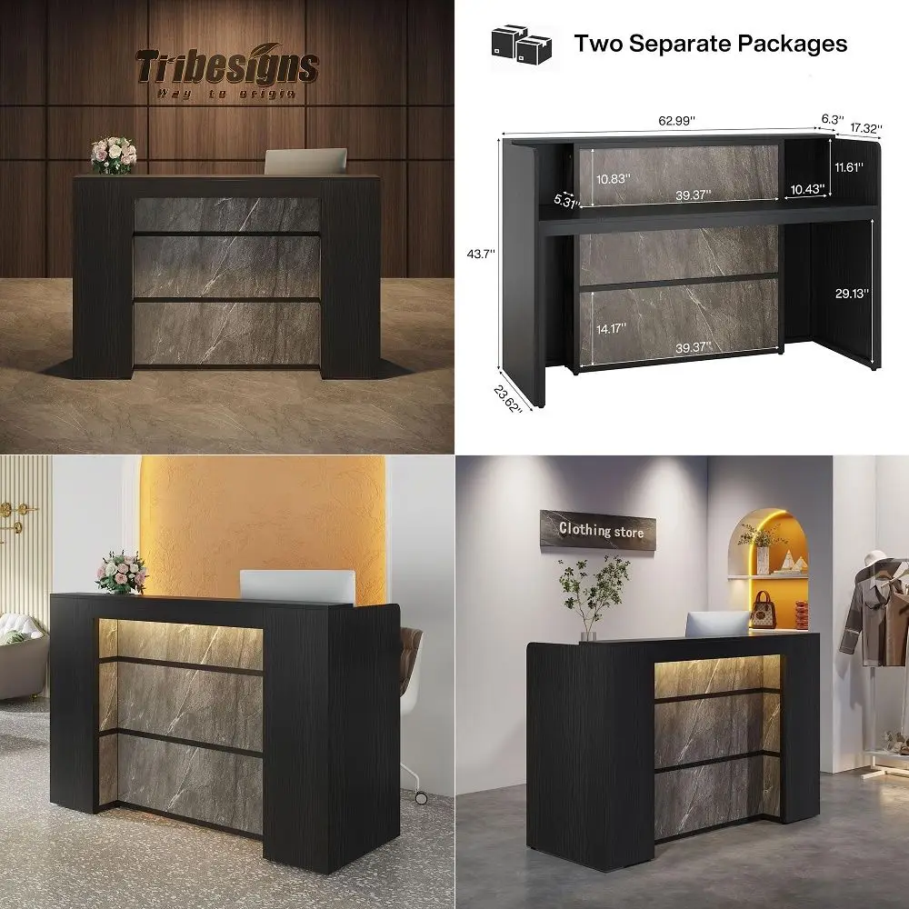 Reception Desk with Storage Shelves, LShaped Modern Front Desk, Reception Counter Table for Small Office, Salon, Checkout, Whit
Reception Desk with Storage Shelves, LShaped Modern Front Desk, Reception Counter Table for Small Office, Salon, Checkout, Whit