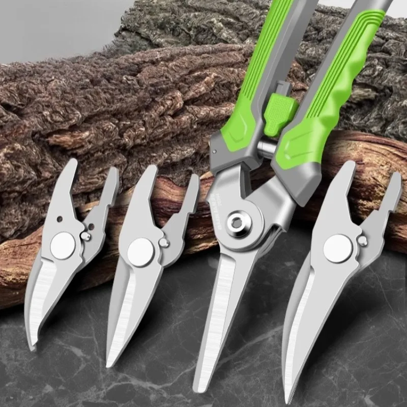 High Carbon Steel Garden Scissors Replaceable Head Fruit Tree Pruning Tool Multi-functional Save Effort Wear-resistant Scissors
High Carbon Steel Garden Scissors Replaceable Head Fruit Tree Pruning Tool Multi-functional Save Effort Wear-resistant Scissors