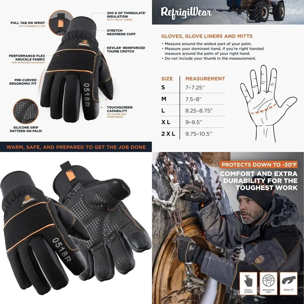 PolarForce Insulated Gloves by RefrigiWear, Work-Ready, -30°F Rating
PolarForce Insulated Gloves by RefrigiWear, Work-Ready, -30°F Rating
