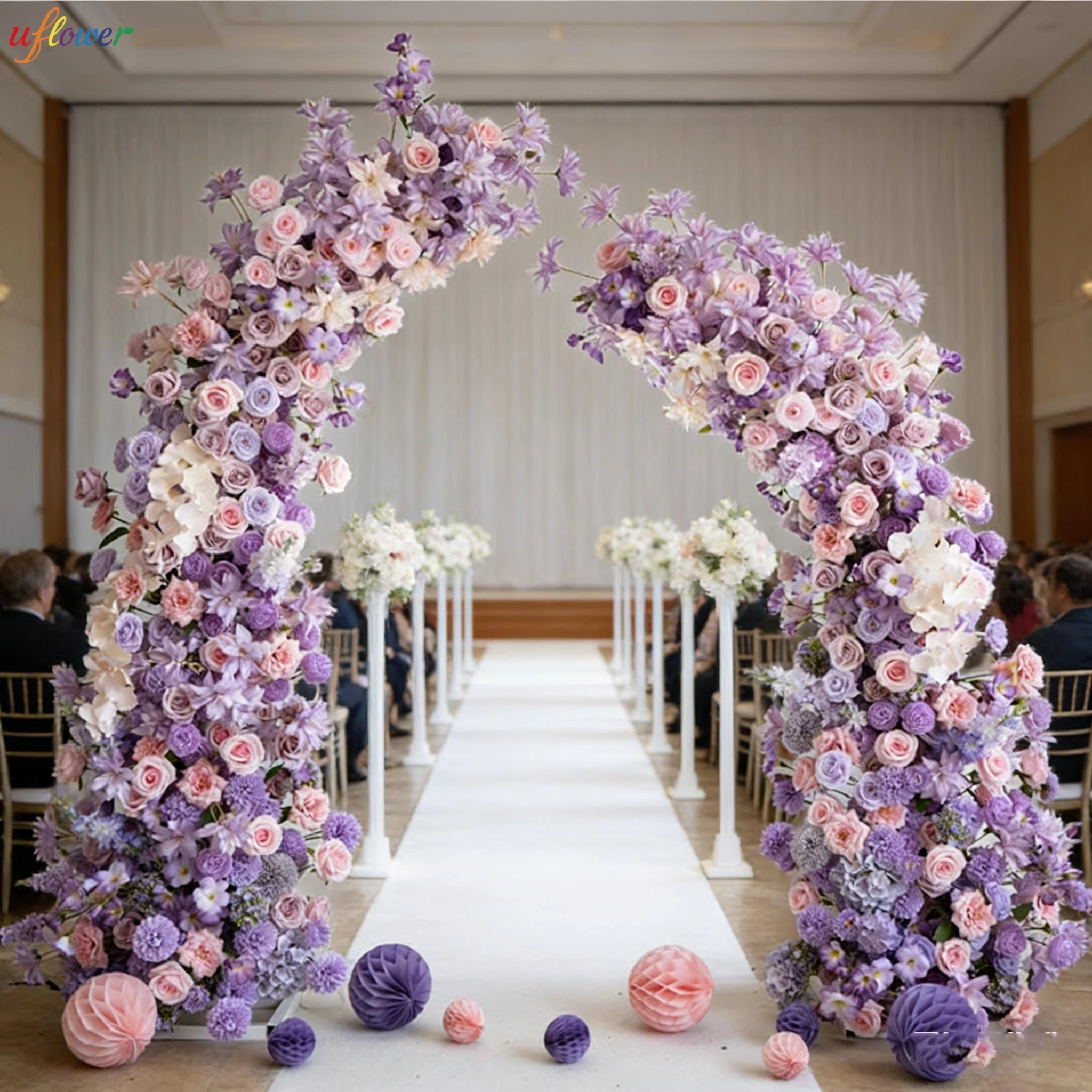 Uflower Purple Rose Hydrangea Flower Row Wedding Backdrop Event Stage Horn Arch Decor Floral Arrangement Road Lead Flowers
Uflower Purple Rose Hydrangea Flower Row Wedding Backdrop Event Stage Horn Arch Decor Floral Arrangement Road Lead Flowers