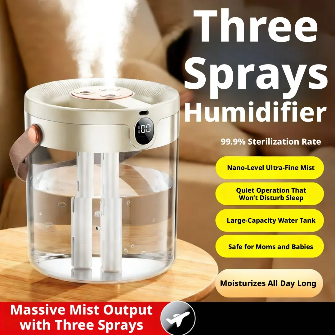 Smart 3 Spray Humidifier Digital Display Silent Large Volume Air Purifier Night Light Portable Desktop Home Bedroom Humidifier
Smart 3 Spray Humidifier Digital Display Silent Large Volume Air Purifier Night Light Portable Desktop Home Bedroom Humidifier