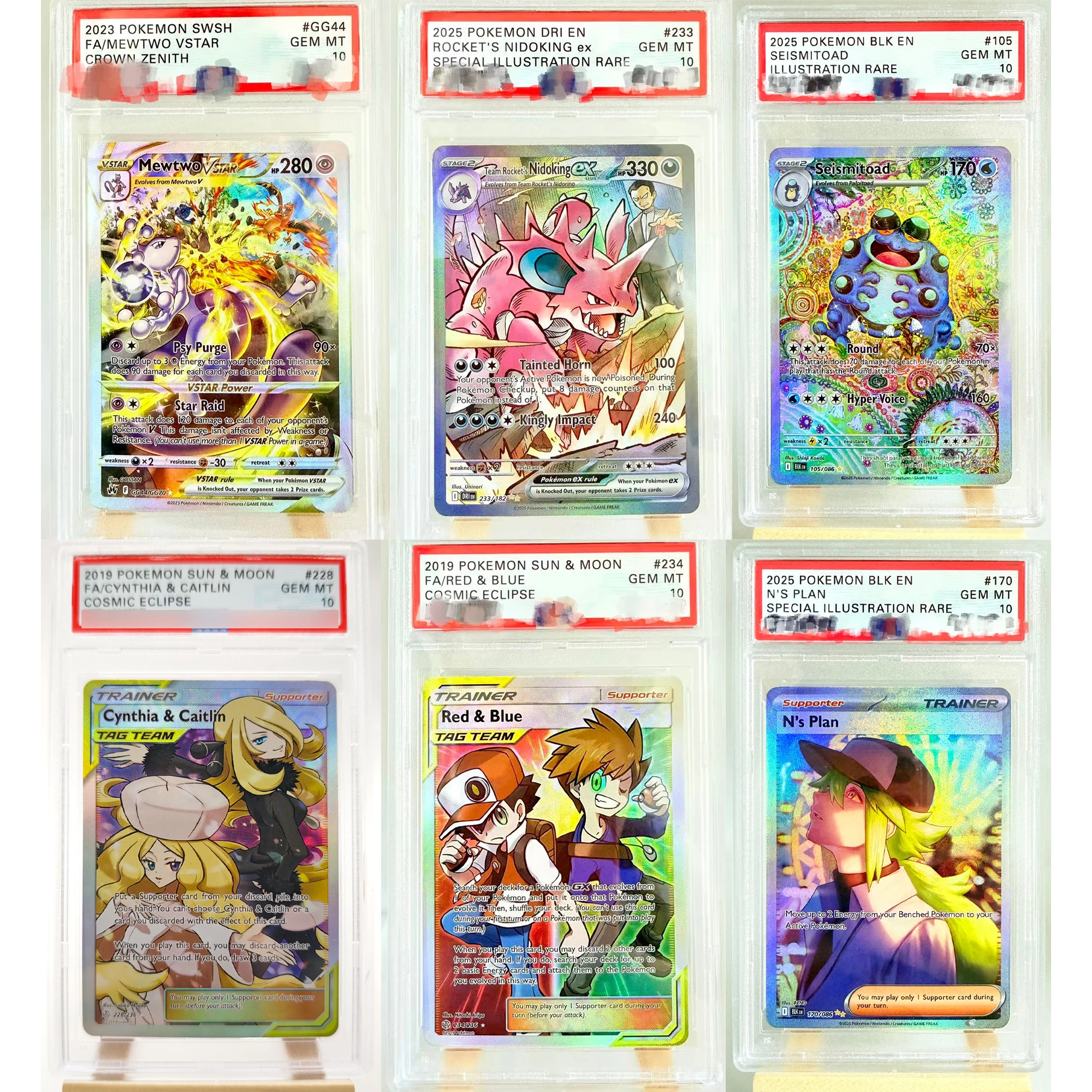 Коллекционная карточка PTCG (DIY) — Ньютв, Сейсмитоад, Синтия, Зекром, Ресирам, Лилли (версия-копия), классическая аниме-серия
Коллекционная карточка PTCG (DIY) — Ньютв, Сейсмитоад, Синтия, Зекром, Ресирам, Лилли (версия-копия), классическая аниме-серия