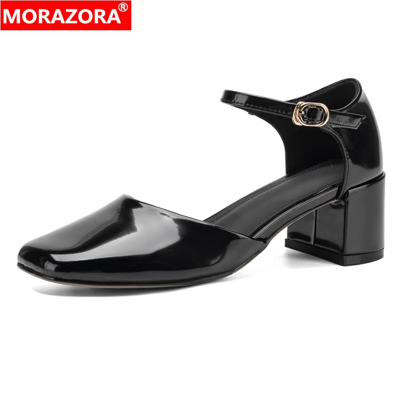 MORAZORA Size 34-43 New Patent Genuine Leather Sandals Women Shoes Chunky High Heels Sandals Fashion Party Dress Shoes
MORAZORA Size 34-43 New Patent Genuine Leather Sandals Women Shoes Chunky High Heels Sandals Fashion Party Dress Shoes
