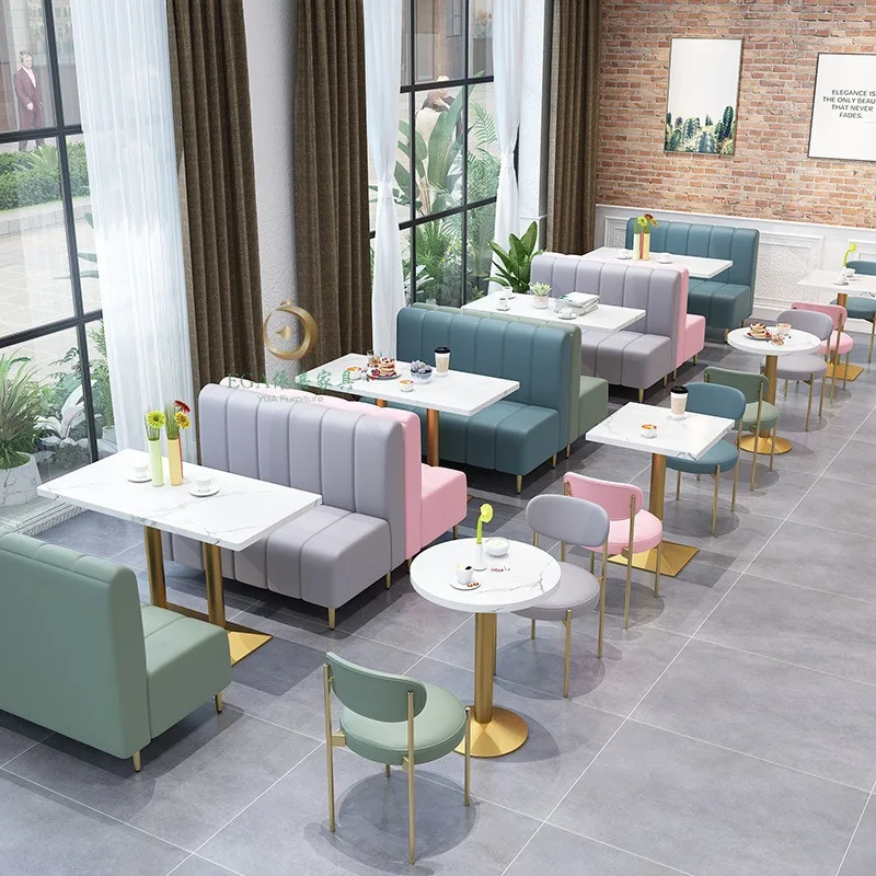 Milk tea shop tables and chairs, Internet celebrity restaurants, cafes, wall-to-wall booths, sofas, catering, snack bars, desser
Milk tea shop tables and chairs, Internet celebrity restaurants, cafes, wall-to-wall booths, sofas, catering, snack bars, desser