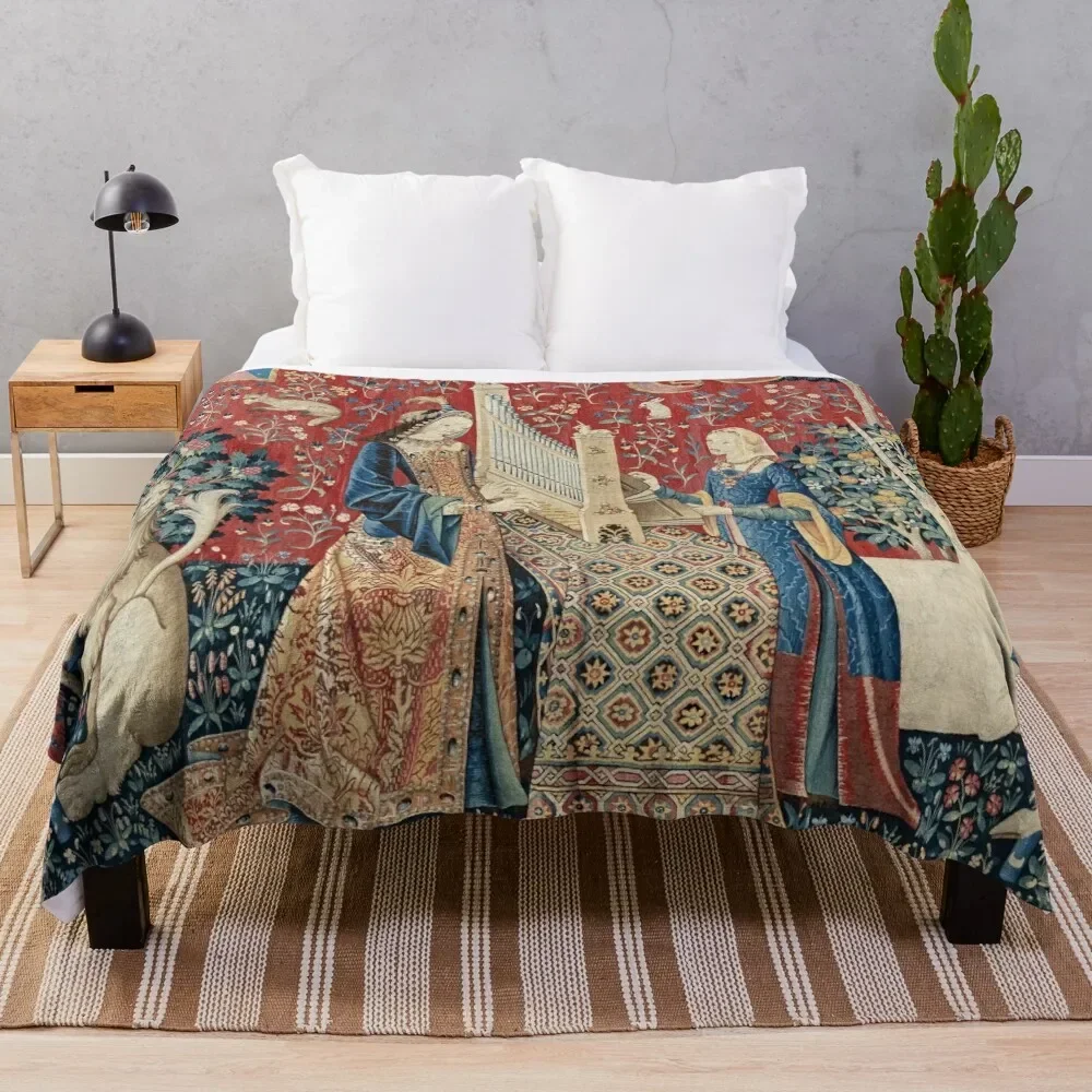 The Lady and the Unicorn Hearing Throw Blanket Sofa Throw Decorative Beds Blankets
The Lady and the Unicorn Hearing Throw Blanket Sofa Throw Decorative Beds Blankets
