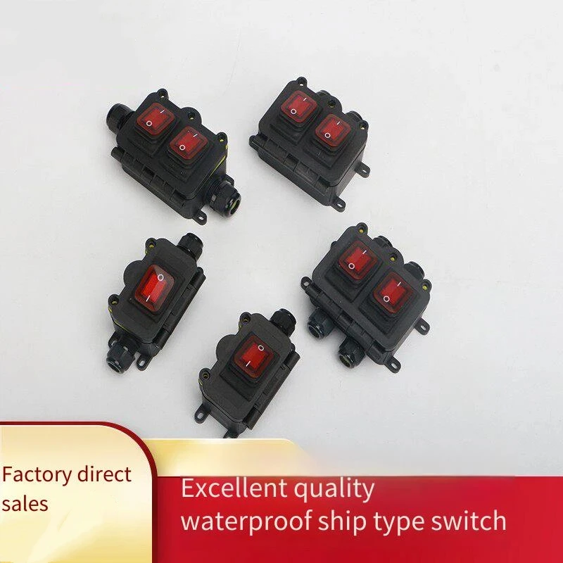 Boat-shaped Switch Junction Box Outdoor Waterproof, Flame-retardant Rain-proof 16A30A Four-legged Power Switch Box with Light
Boat-shaped Switch Junction Box Outdoor Waterproof, Flame-retardant Rain-proof 16A30A Four-legged Power Switch Box with Light