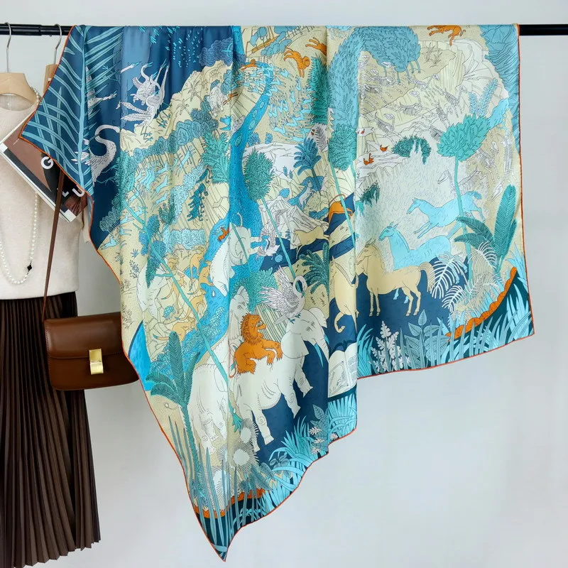 Mulberry Silk Scarf Luxury Designer Hand rolled Edge Shawls Big Bandanas Clothing Hair Accessories Neck Foulard Christmas Gift
Mulberry Silk Scarf Luxury Designer Hand rolled Edge Shawls Big Bandanas Clothing Hair Accessories Neck Foulard Christmas Gift
