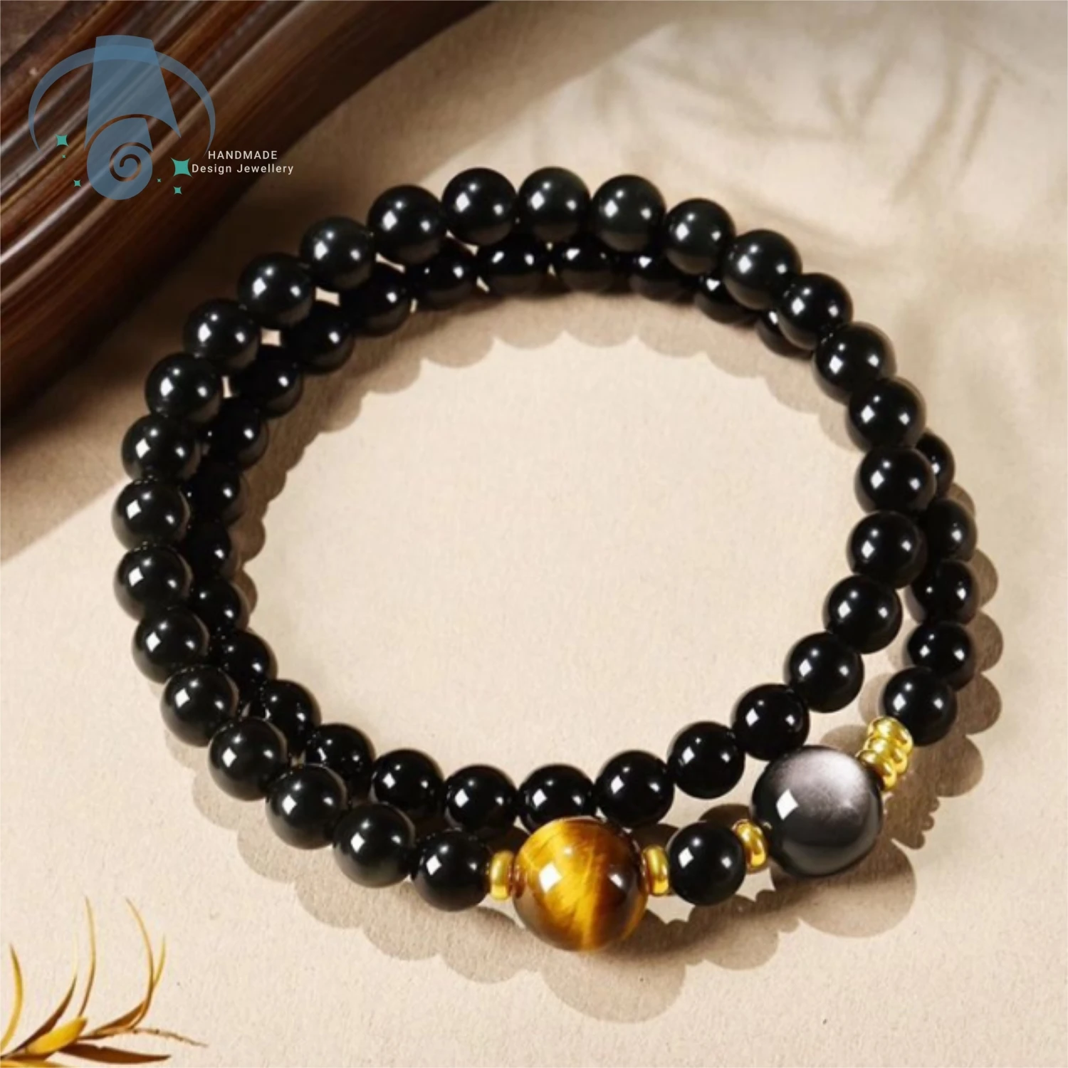 Elegant Black Obsidian Beads Bracelet with Tiger Eye Stone for Women Stylish Double Loop Spiritual Jewelry Gift for Her
Elegant Black Obsidian Beads Bracelet with Tiger Eye Stone for Women Stylish Double Loop Spiritual Jewelry Gift for Her