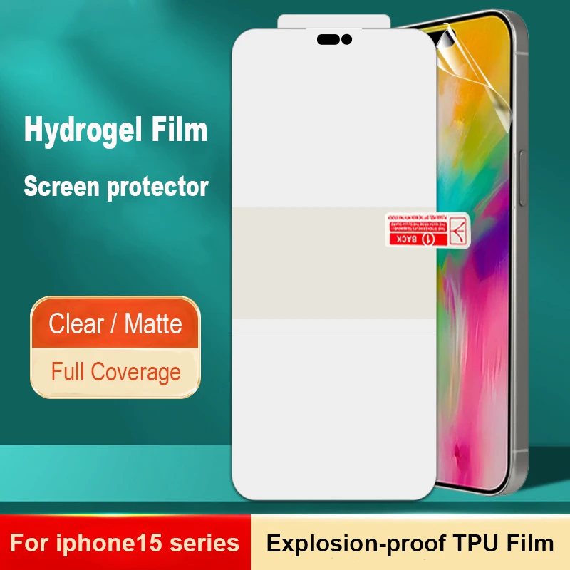 100pcs Clear Hydrogel Film for iphone 15 Pro Max 15Plus 15Pro Soft TPU Matte Full Cover iphone15 Screen Protector
100pcs Clear Hydrogel Film for iphone 15 Pro Max 15Plus 15Pro Soft TPU Matte Full Cover iphone15 Screen Protector