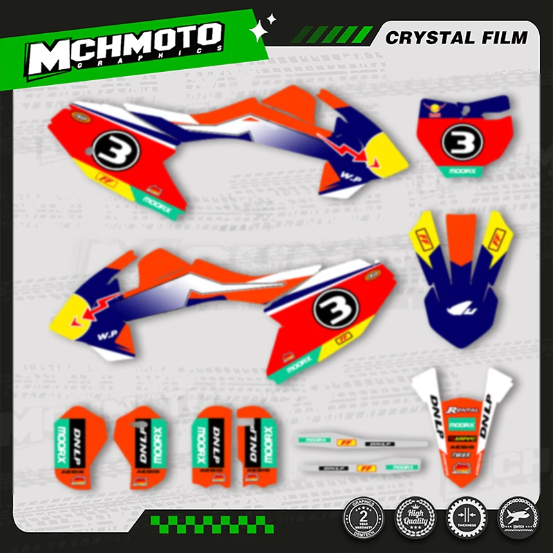 MCHMFG Custom Team мотоциклетная графика фоновая наклейка комплект наклеек для KTM SX65 SX 65 2016-2023 номер имя на заказ
MCHMFG Custom Team мотоциклетная графика фоновая наклейка комплект наклеек для KTM SX65 SX 65 2016-2023 номер имя на заказ