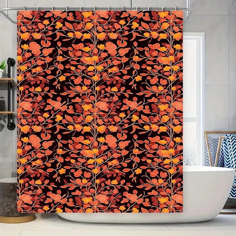 Floral Pattern Shower Curtain Bathroom Decor Waterproof Fabric Rustic Red Black Orange Green Design for Home Bathrooms
Floral Pattern Shower Curtain Bathroom Decor Waterproof Fabric Rustic Red Black Orange Green Design for Home Bathrooms