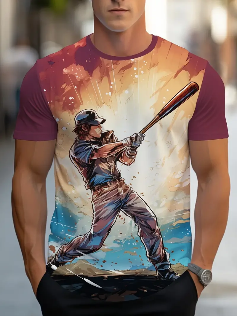 New Arrivals Men's T Shirts Matching Baseball Player 3D Print Casual Short Sleeve Round Neck Tee Men Outdoor Breathable Clothing
New Arrivals Men's T Shirts Matching Baseball Player 3D Print Casual Short Sleeve Round Neck Tee Men Outdoor Breathable Clothing