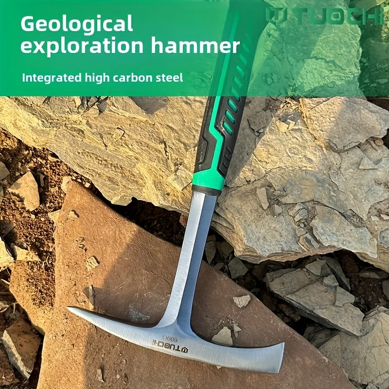 Geological pickaxe hammer, made of high-carbon steel with a flat head design, durable and comfortable to grip. It is an industri
Geological pickaxe hammer, made of high-carbon steel with a flat head design, durable and comfortable to grip. It is an industri