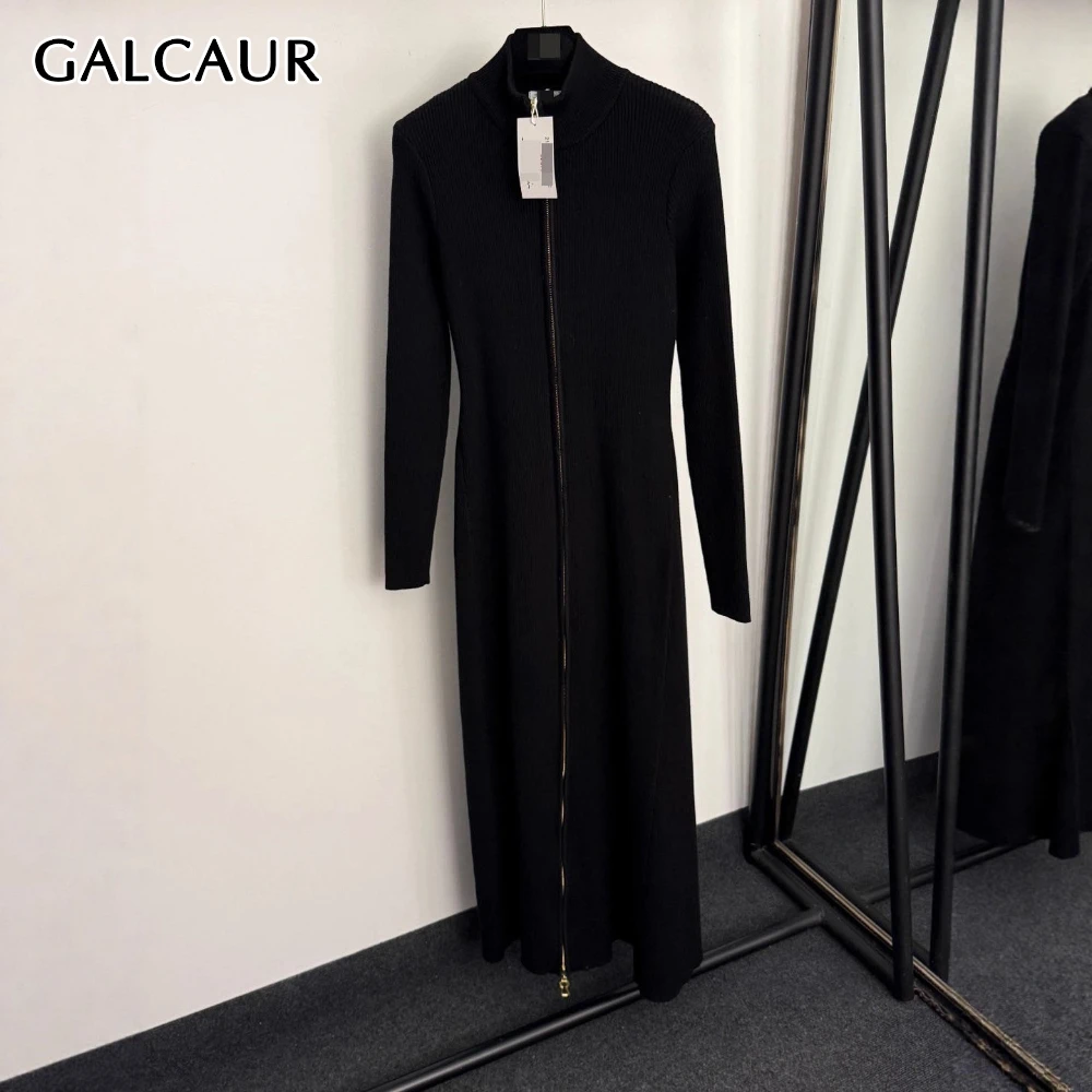GALCAUR однотонное платье на молнии, женское платье с воротником-стойкой и длинными рукавами, утягивающие женские платья с французским темпераментом, осенняя мода
GALCAUR однотонное платье на молнии, женское платье с воротником-стойкой и длинными рукавами, утягивающие женские платья с французским темпераментом, осенняя мода