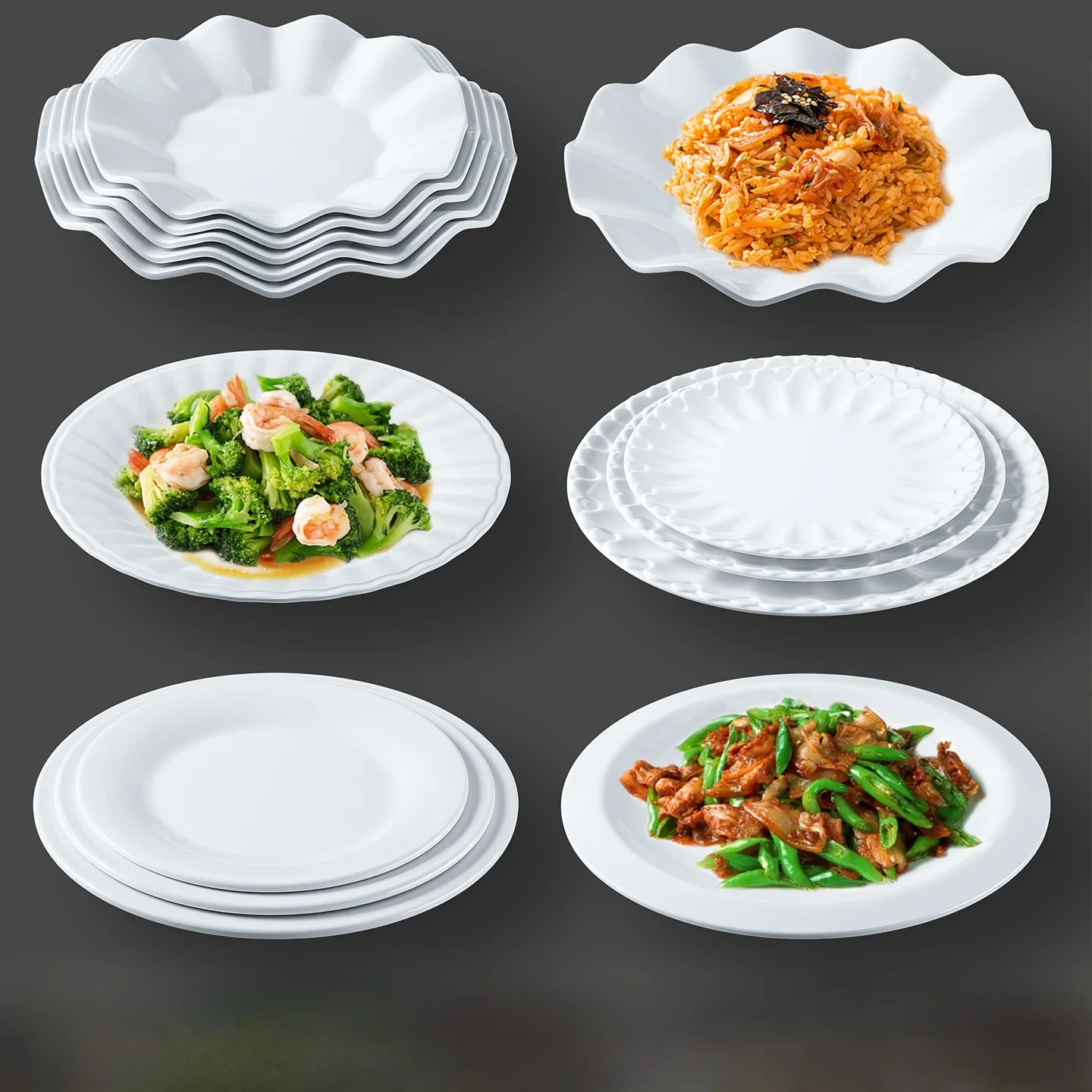 Commercial Use Melamine Plate Dishware Cuisinette White Imitation Porcelain round Plate for Stir-Fried Dishes And Cold Dishes
Commercial Use Melamine Plate Dishware Cuisinette White Imitation Porcelain round Plate for Stir-Fried Dishes And Cold Dishes
