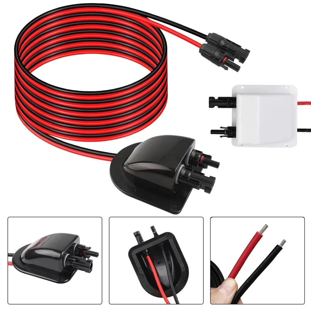 Waterproof RV Solar Entry Gland Box with 2M 10AWG Extension Wire White/Black Double Hole Panel Motorhome Yacht Car Accessories
Waterproof RV Solar Entry Gland Box with 2M 10AWG Extension Wire White/Black Double Hole Panel Motorhome Yacht Car Accessories