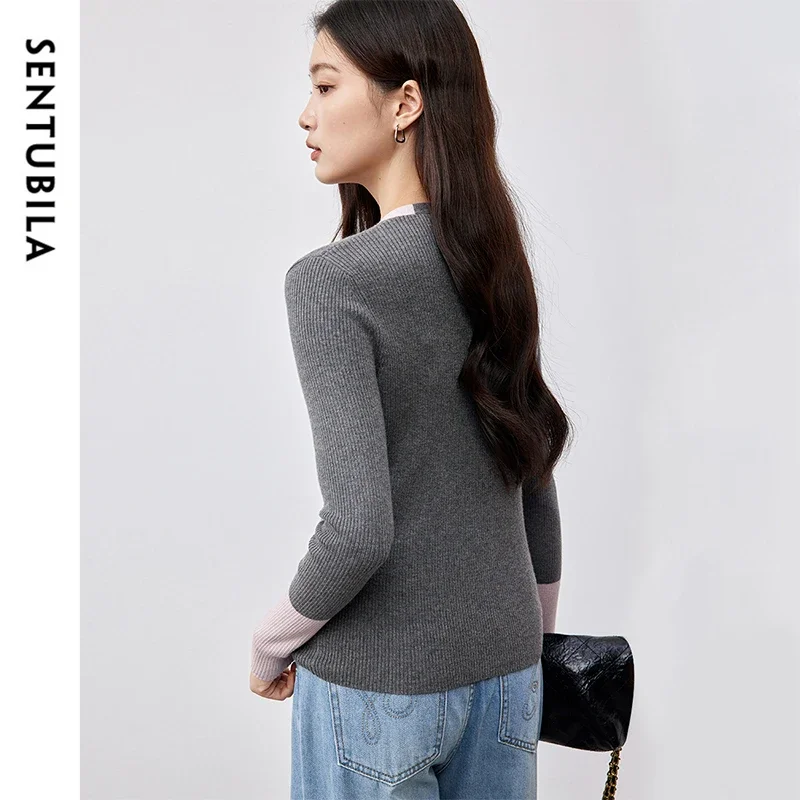 SENTUBILA Women's Knitted Cardigan 2025 Autumn Fashion V Neck Spliced Slim Elegant Casual Long Sleeve Sweaters W51H57697
SENTUBILA Women's Knitted Cardigan 2025 Autumn Fashion V Neck Spliced Slim Elegant Casual Long Sleeve Sweaters W51H57697