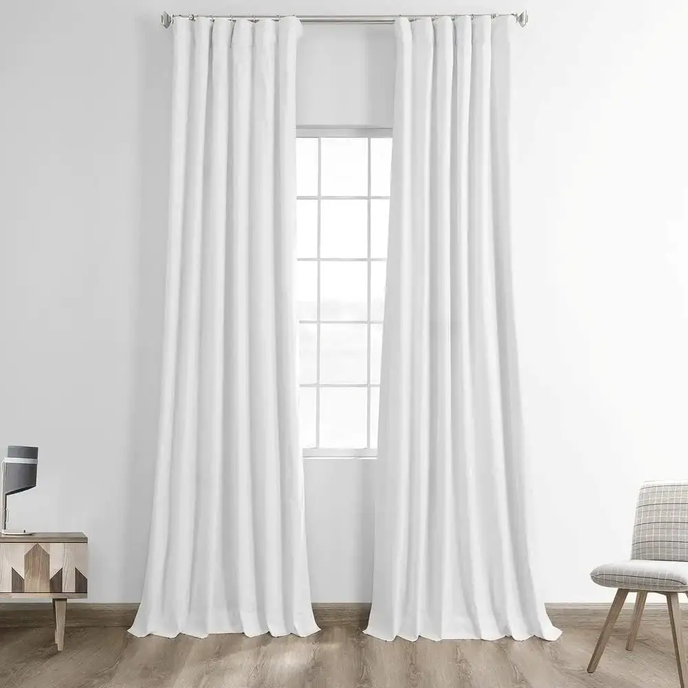 Gorgeous White Color Eye Catching Woven Cotton Material Blackout Curtains No Light 50 X 108 Size rn and Contemporary S
Gorgeous White Color Eye Catching Woven Cotton Material Blackout Curtains No Light 50 X 108 Size rn and Contemporary S