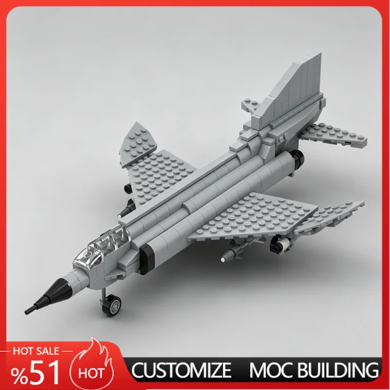 365 PCS Phantom Fighter Jet Aircraft Model MOC Building Blocks Set DIY Assembly Educational Toy For funs Birthday Popular Gifts
365 PCS Phantom Fighter Jet Aircraft Model MOC Building Blocks Set DIY Assembly Educational Toy For funs Birthday Popular Gifts