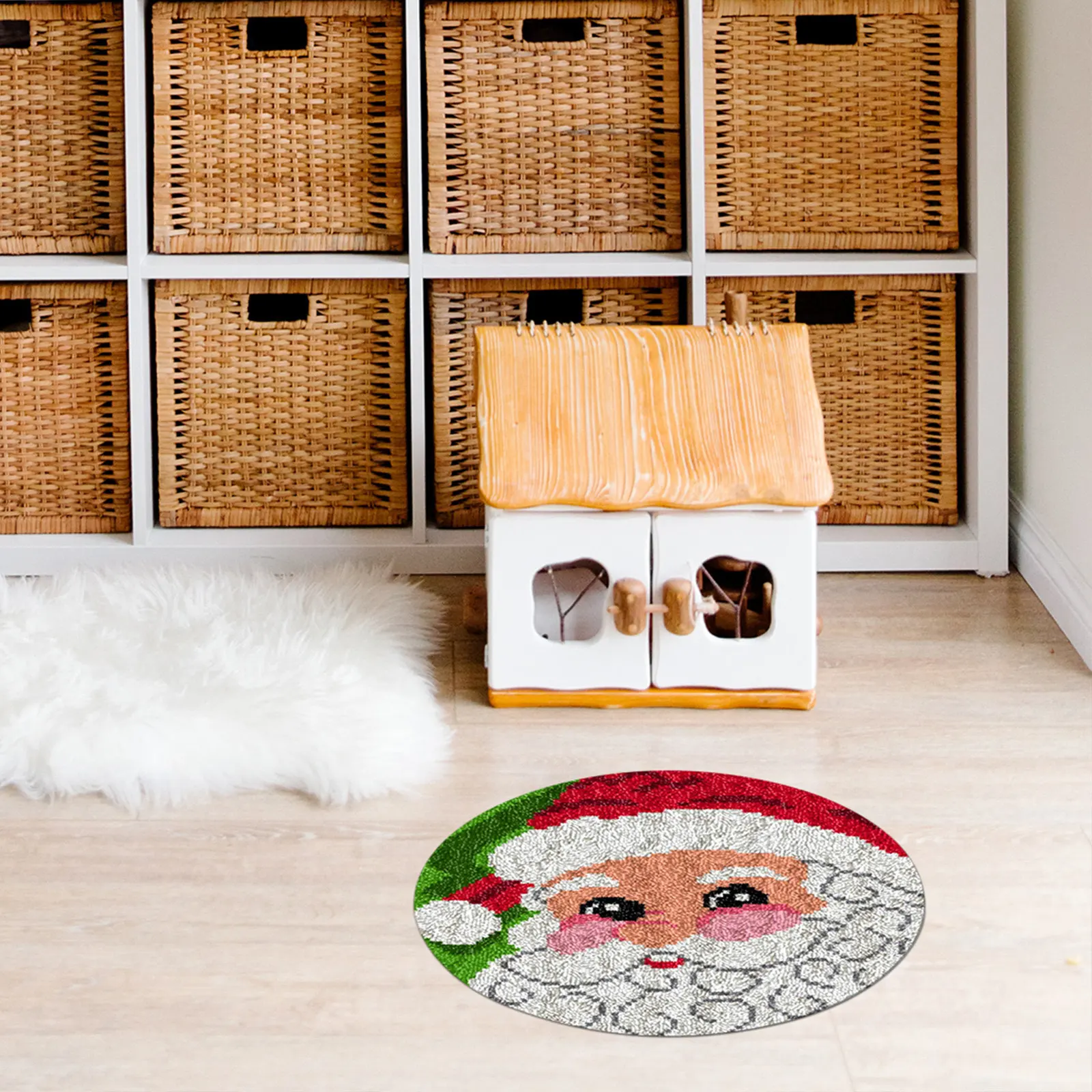 DIY Christmas Cushion Kits Acrylic Fiber Embroidery Woven Rug Crochet Area Rugs Thick Threads Saturated Pattern Anti Slip Design
DIY Christmas Cushion Kits Acrylic Fiber Embroidery Woven Rug Crochet Area Rugs Thick Threads Saturated Pattern Anti Slip Design