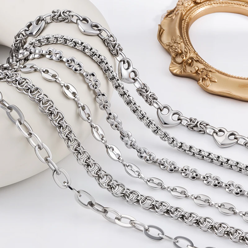 1Meter Stainless Steel Chains Multi-style Punk For Jewelry Materials Man Women Necklaces Make Bracelets Keychain DIY Accessories
1Meter Stainless Steel Chains Multi-style Punk For Jewelry Materials Man Women Necklaces Make Bracelets Keychain DIY Accessories