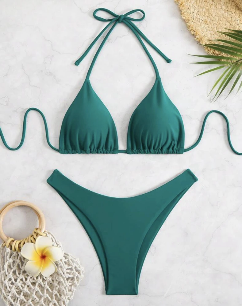 Women Thong Bikini Sexy Solid White/Black/Coffee Halter Swimsuit Lace Up Brazilian Bathing Suit 2025 New Double Fabric Beachwear
Women Thong Bikini Sexy Solid White/Black/Coffee Halter Swimsuit Lace Up Brazilian Bathing Suit 2025 New Double Fabric Beachwear