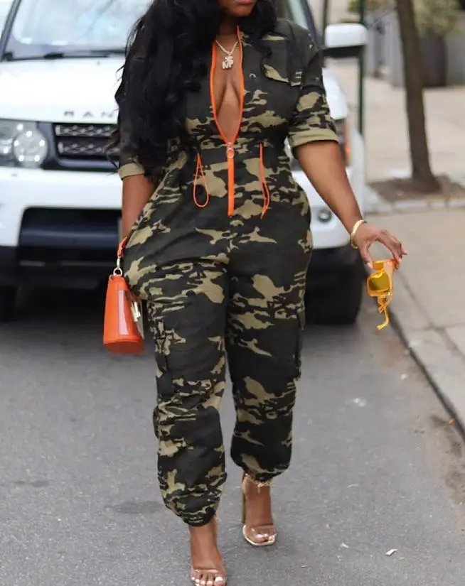 Fashion Jumpsuits for Woman 2023 Summer Camouflage Print Zipper Pocket Design Casual One Pieces Jumpsuit Streetwear Y2K Clothing
Fashion Jumpsuits for Woman 2023 Summer Camouflage Print Zipper Pocket Design Casual One Pieces Jumpsuit Streetwear Y2K Clothing
