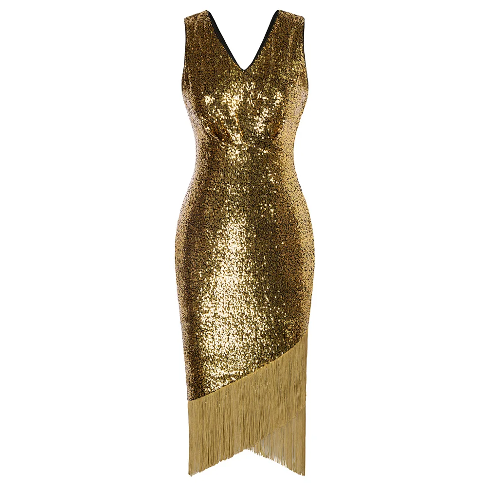 BP Women Sequined Party Dress Sleeveless V-Neck Tassel Decorated Wrap Hem Dress
BP Women Sequined Party Dress Sleeveless V-Neck Tassel Decorated Wrap Hem Dress