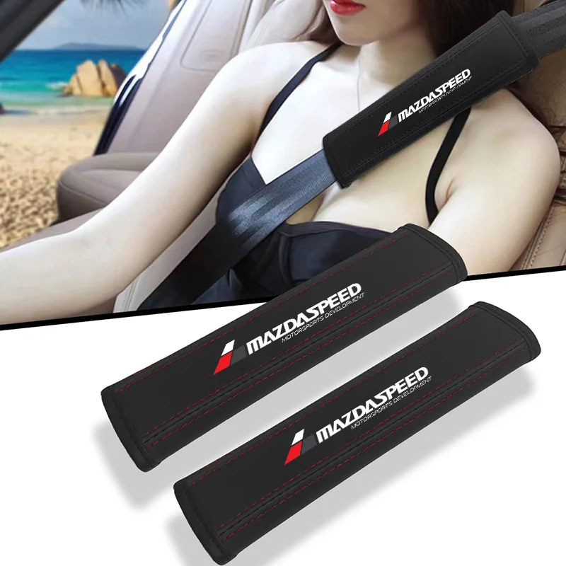 2pcs Leather Car Seat Belt Cover For Mazdaspeed 3 6 Mx5 Protege Emblem Shoulder Protective Pads Auto Interior Accessories
2pcs Leather Car Seat Belt Cover For Mazdaspeed 3 6 Mx5 Protege Emblem Shoulder Protective Pads Auto Interior Accessories