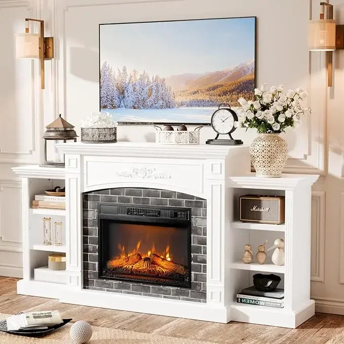 80'' Fireplace with Mantel Fireplace TV Stand for TVs Up To 90'' Media Entertainment Center Console Table with Storage Fireplace
80'' Fireplace with Mantel Fireplace TV Stand for TVs Up To 90'' Media Entertainment Center Console Table with Storage Fireplace