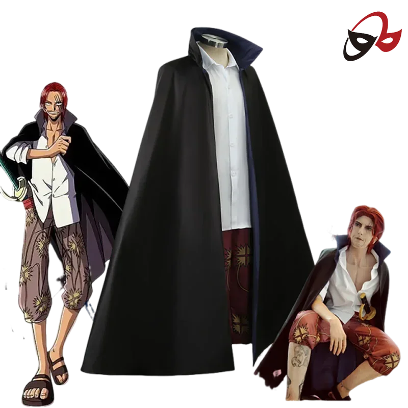 Men's Shanks Redhead Cosplay Costume Set - Red Halloween Outfit with Shirt Pants Belt Cloak Coat for Party Role Play
Men's Shanks Redhead Cosplay Costume Set - Red Halloween Outfit with Shirt Pants Belt Cloak Coat for Party Role Play