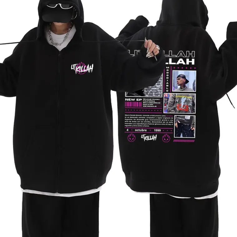 Rapper Lit Killah Graphic Zipper Hoodie Men Women Fashion Hip Hop Oversized Zip Up Jacket Unsiex Casual Aesthetic Zip Up Hoodies
Rapper Lit Killah Graphic Zipper Hoodie Men Women Fashion Hip Hop Oversized Zip Up Jacket Unsiex Casual Aesthetic Zip Up Hoodies